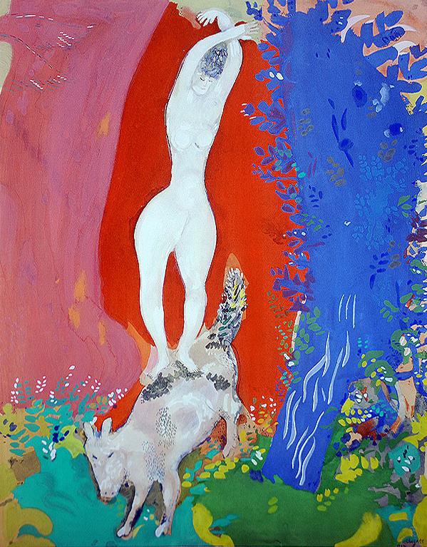 Cirque Femme contemporaine Marc Chagall Peintures à l'huile